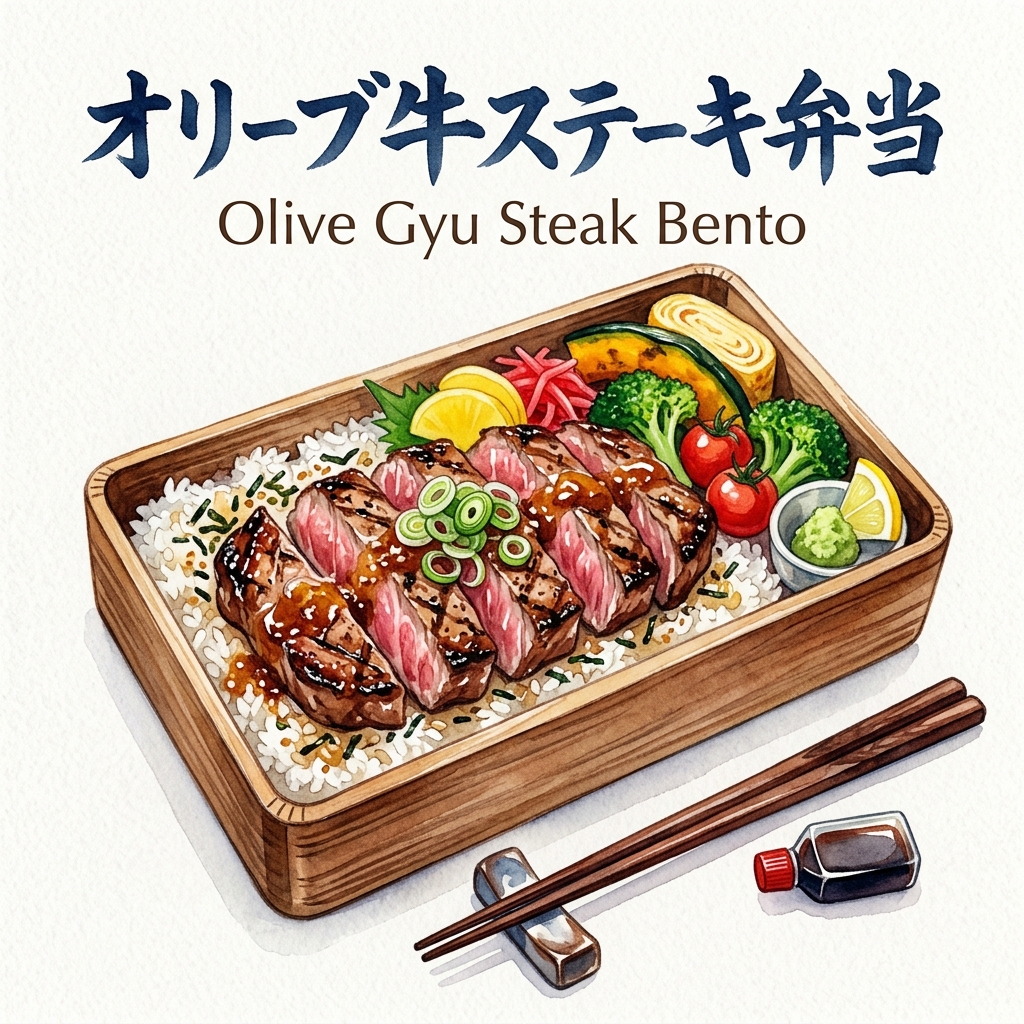 オリーブ牛ステーキ弁当